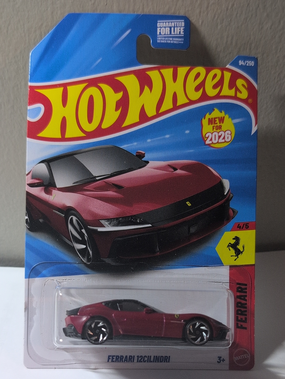 Hot Wheels Ferrari 12Cilindri Red Burgundy Mattel NEW Ships Secure In Box